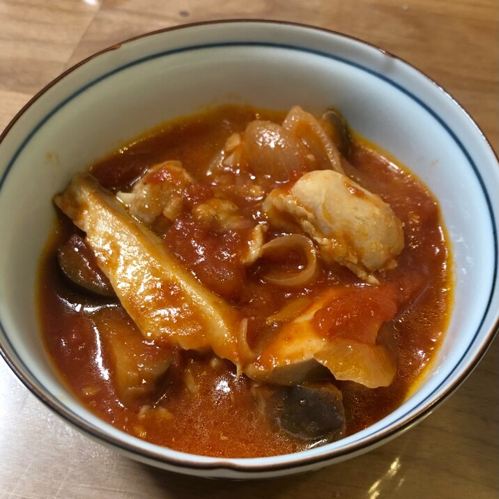 鶏肉とナスのトマト煮込み